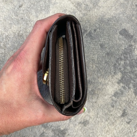 Rare Louis Vuitton Damier Ebene Joey Wallet Press Lock Compact Check - Picture 6 of 17